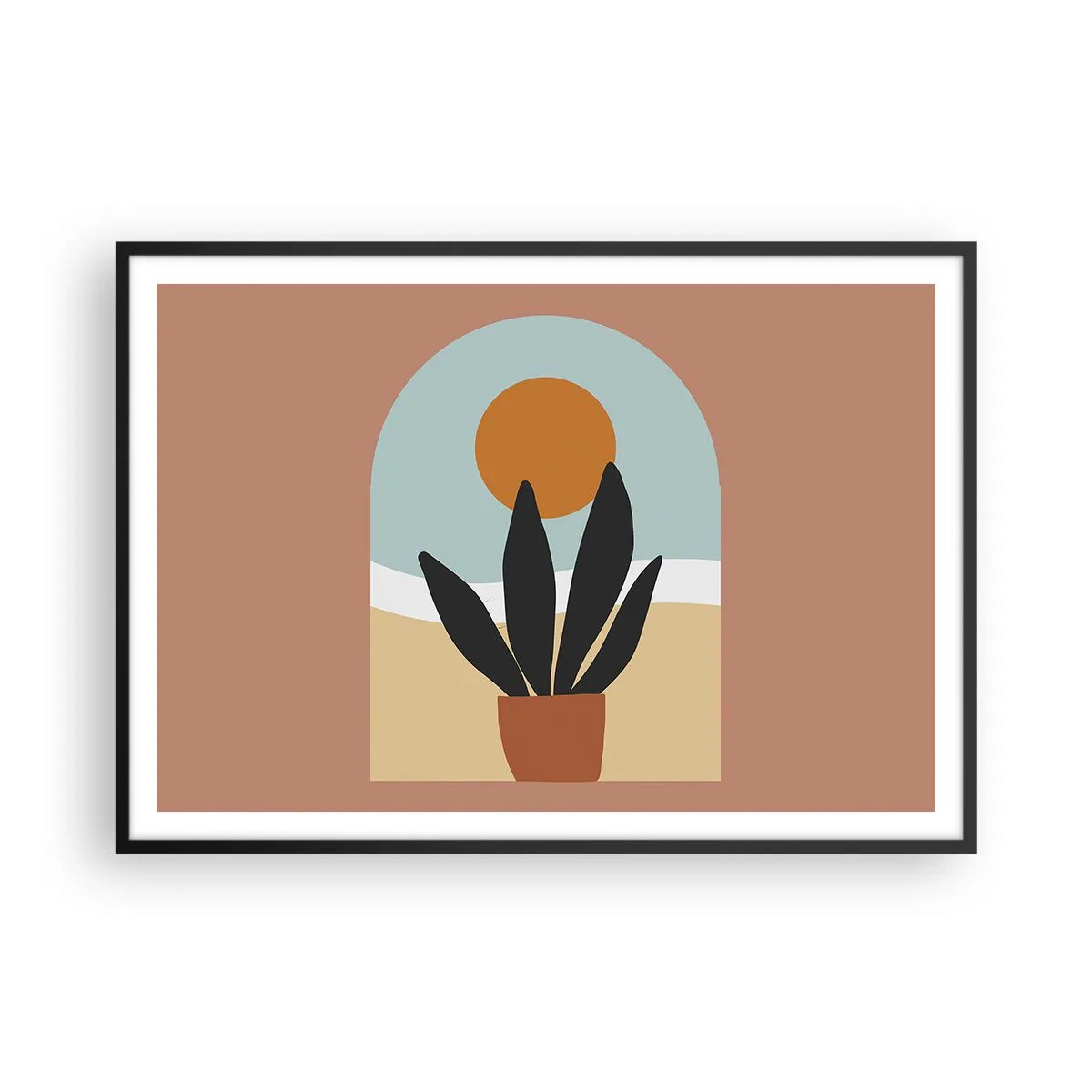 Plakat i sort ramme - Små glæder - 100x70 cm