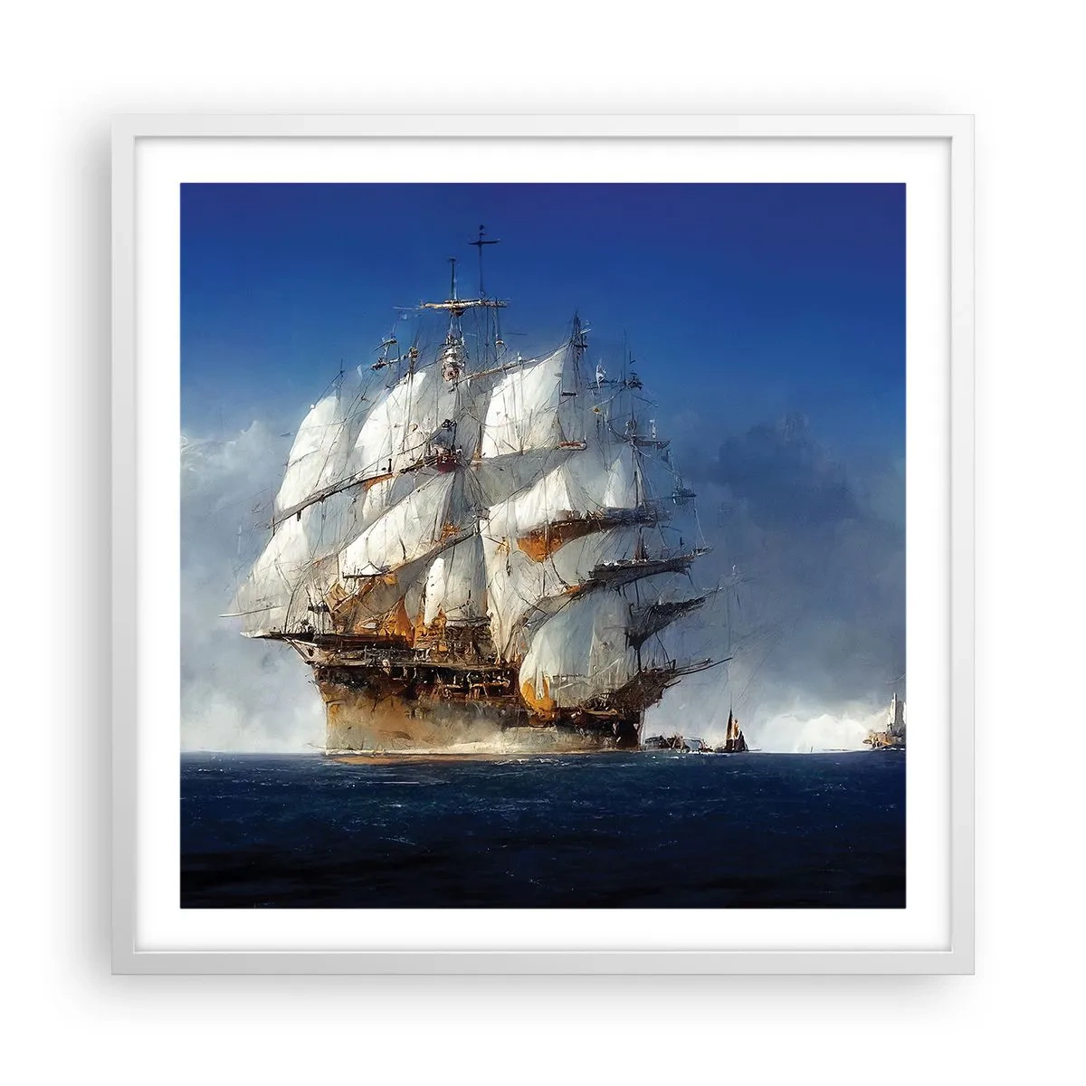 Plakat i hvid ramme - Den store herlighed! - 60x60 cm