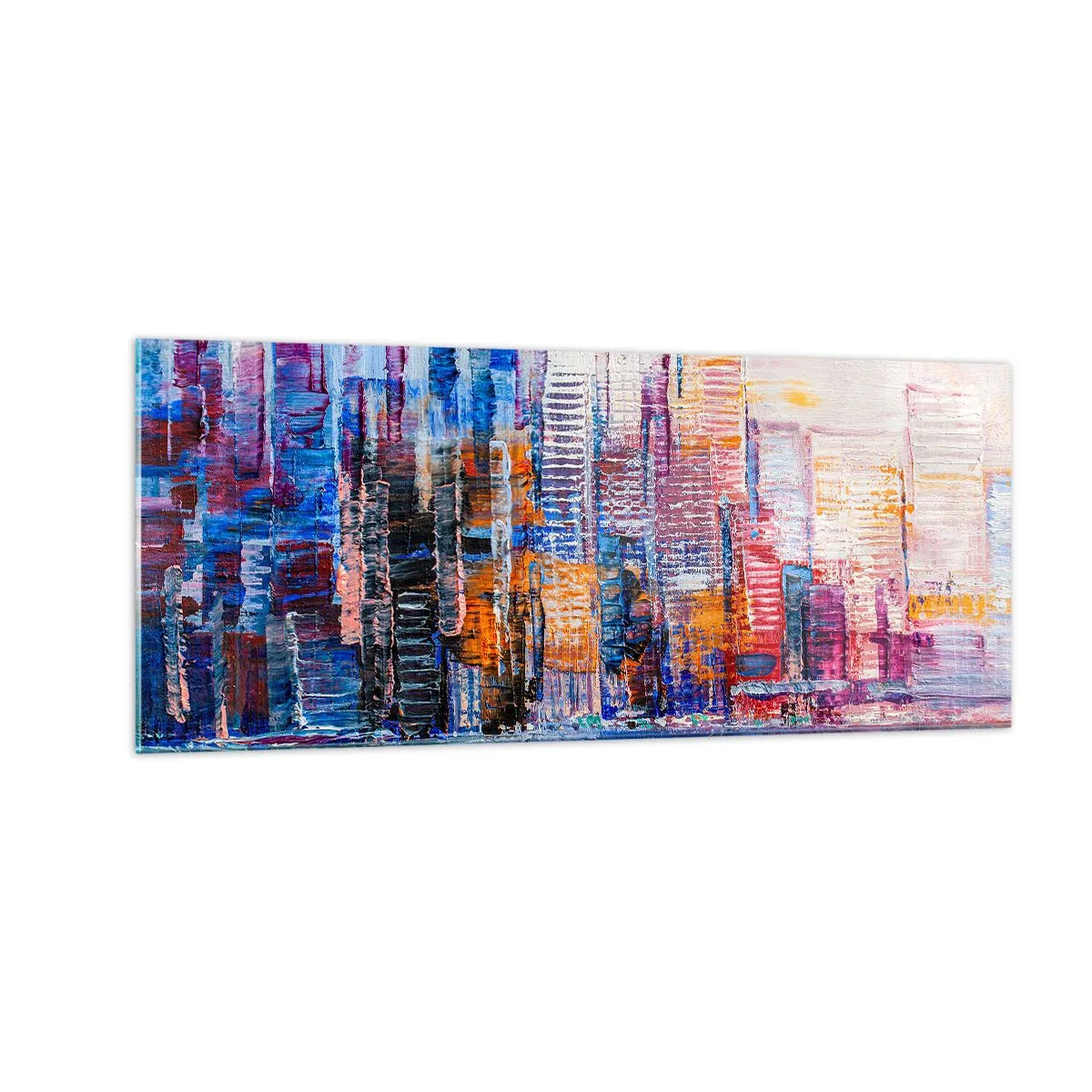 Billede på glas - En glad metropol - 100x40 cm