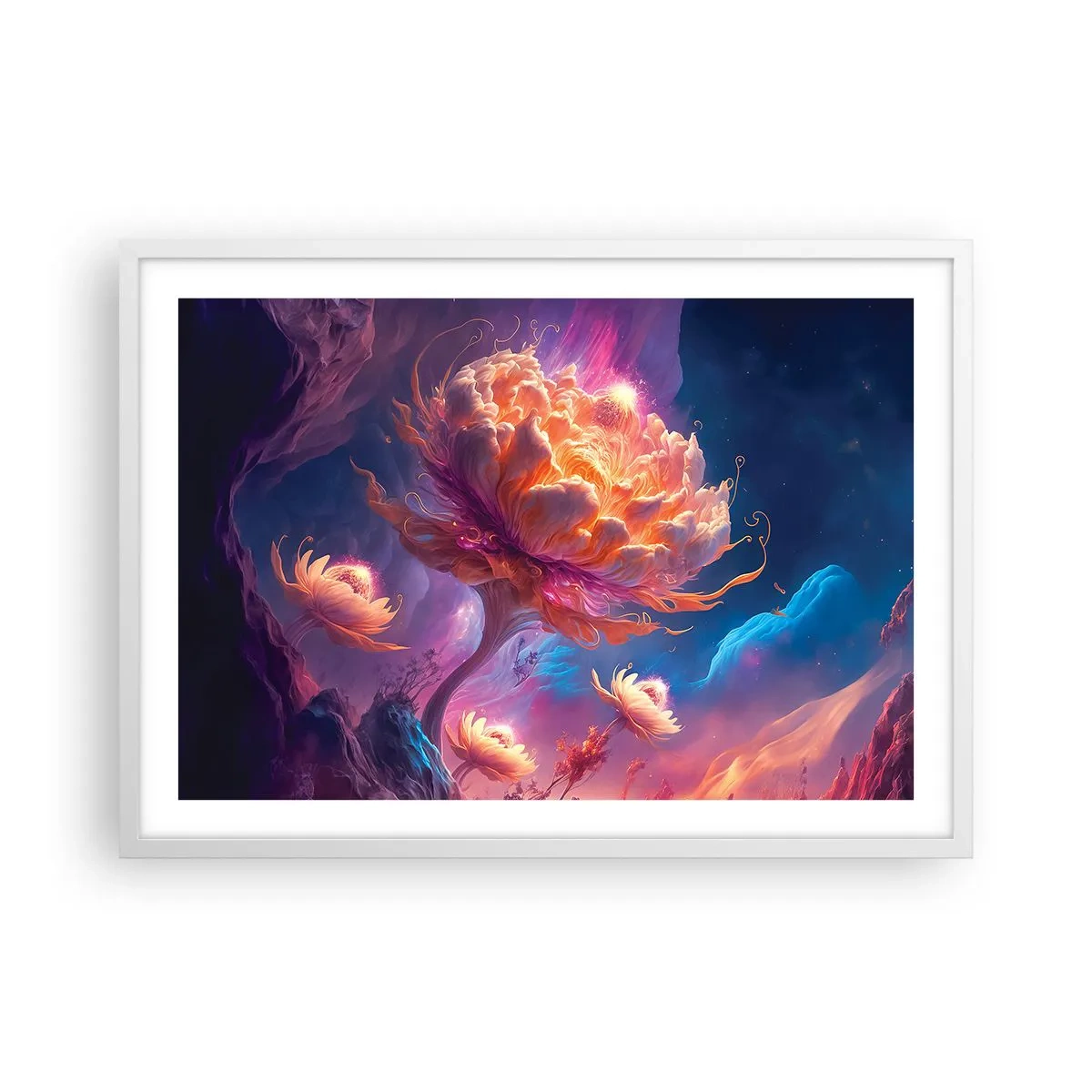 Plakat i hvid ramme - En anden verden - 70x50 cm