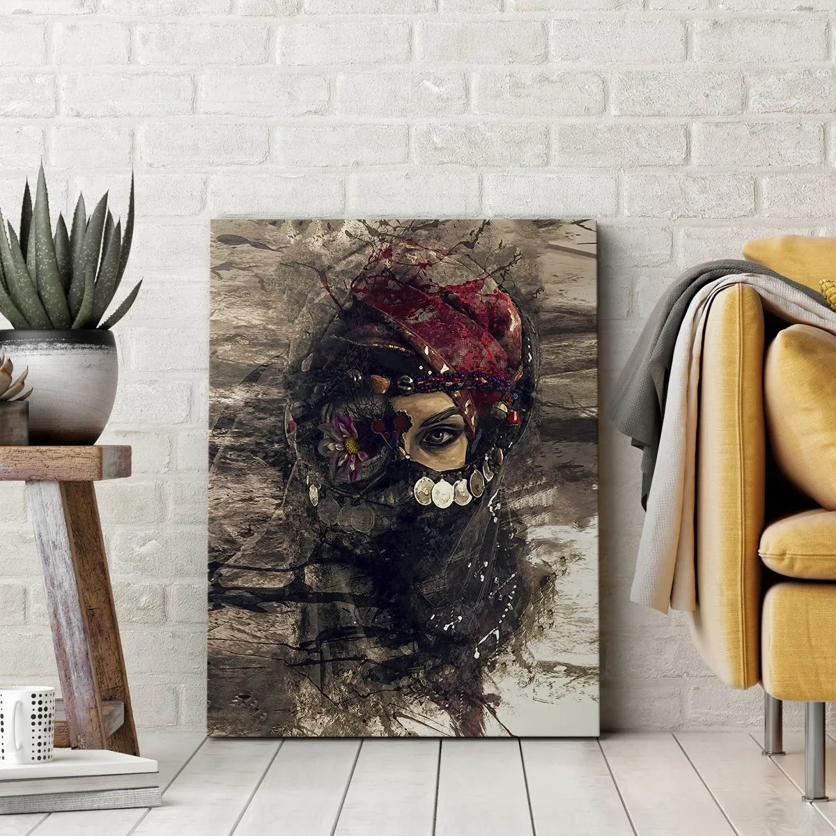 Lærredstryk - Billede på lærred - Foruroligende for at sige det mildt - 45x80 cm