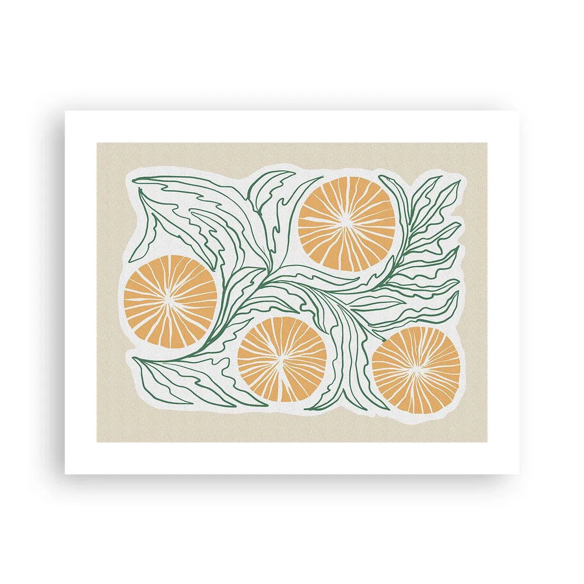 Plakat - Etnisk med et strejf af abstraktion - 50x40 cm