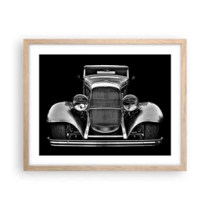 Plakat i ramme af lyst egetræ - En sand genelman - 50x40 cm