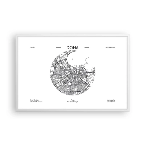 Plakat i hvid ramme - Dohas anatomi - 91x61 cm