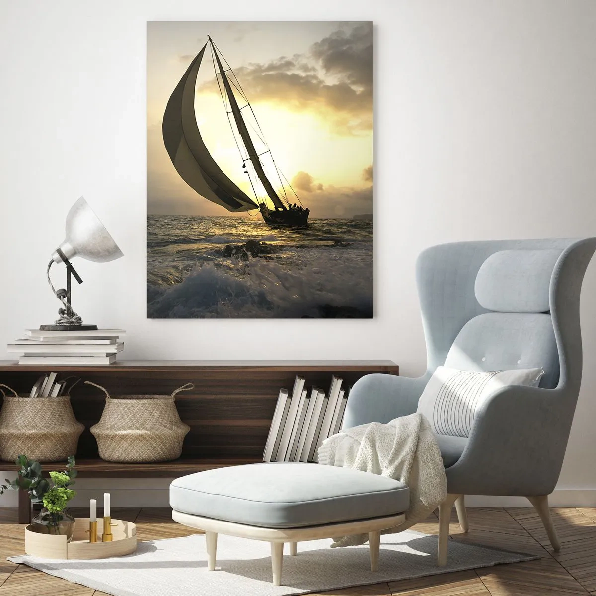Billede på glas - I medvind og modvind - 50x70 cm