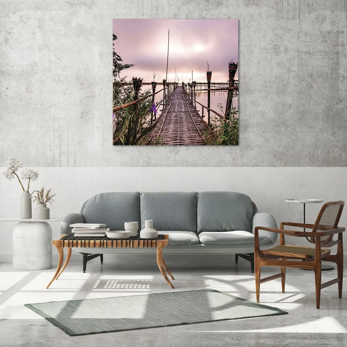 Billede på glas - Den stille og rolige atmosfære i Asien - 30x30 cm