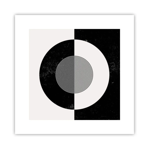 Plakat - Harmoni i sort og hvidt - 30x30 cm