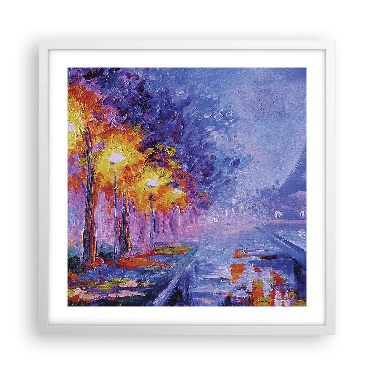 Plakat i hvid ramme - En drømmevandring - 50x50 cm