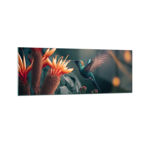 Billede på glas - Et virkelig farverigt liv - 140x50 cm