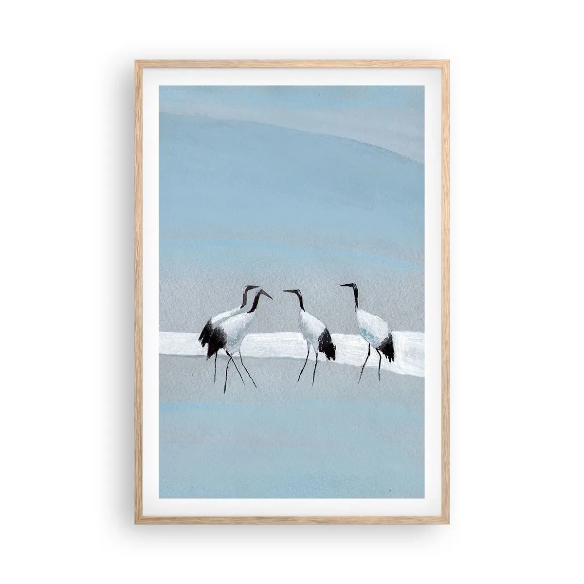 Plakat i ramme af lyst egetræ - Efter en varm dag - 61x91 cm