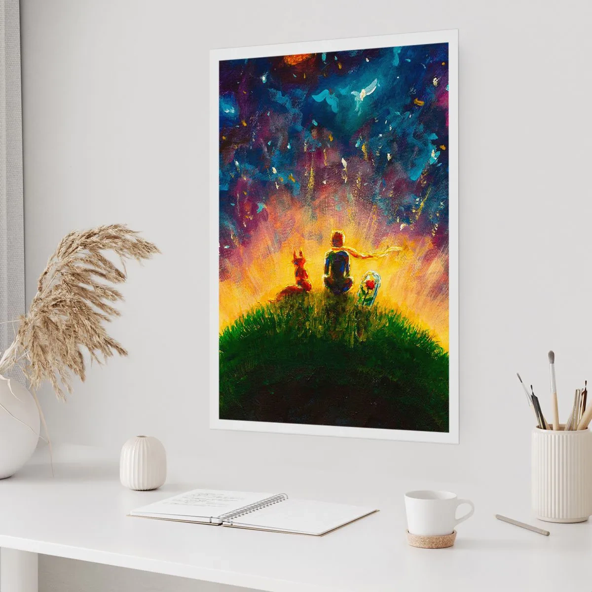 Plakat - Kærlighed og venskab - hele verden - 30x40 cm