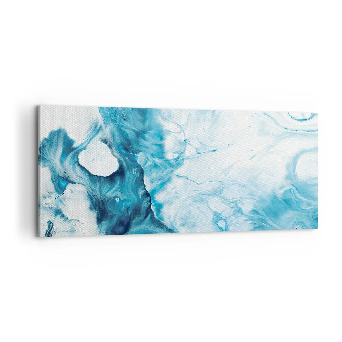 Lærredstryk - Billede på lærred - Blå koncert - 100x40 cm