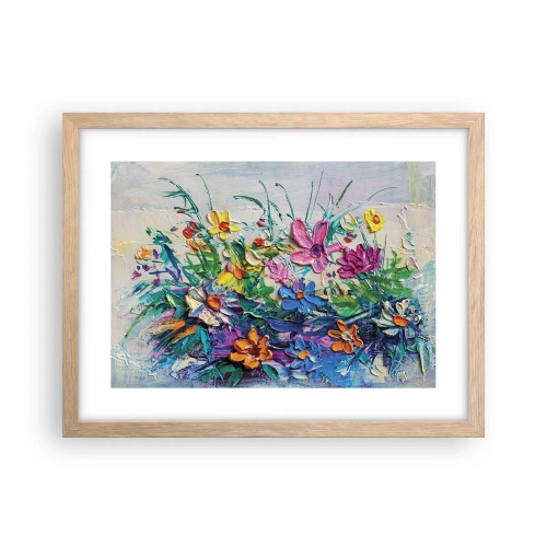 Plakat i ramme af lyst egetræ - Overhovedet ikke et stilleben - 40x30 cm