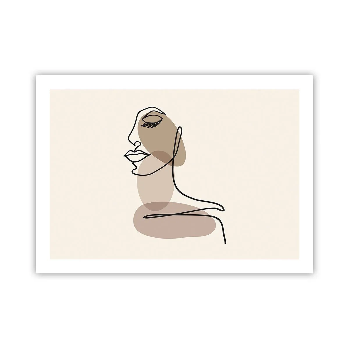 Plakat - En vis linje af skønhed - 70x50 cm