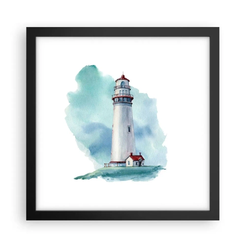 Plakat i sort ramme - Det blås blide søster - 30x30 cm