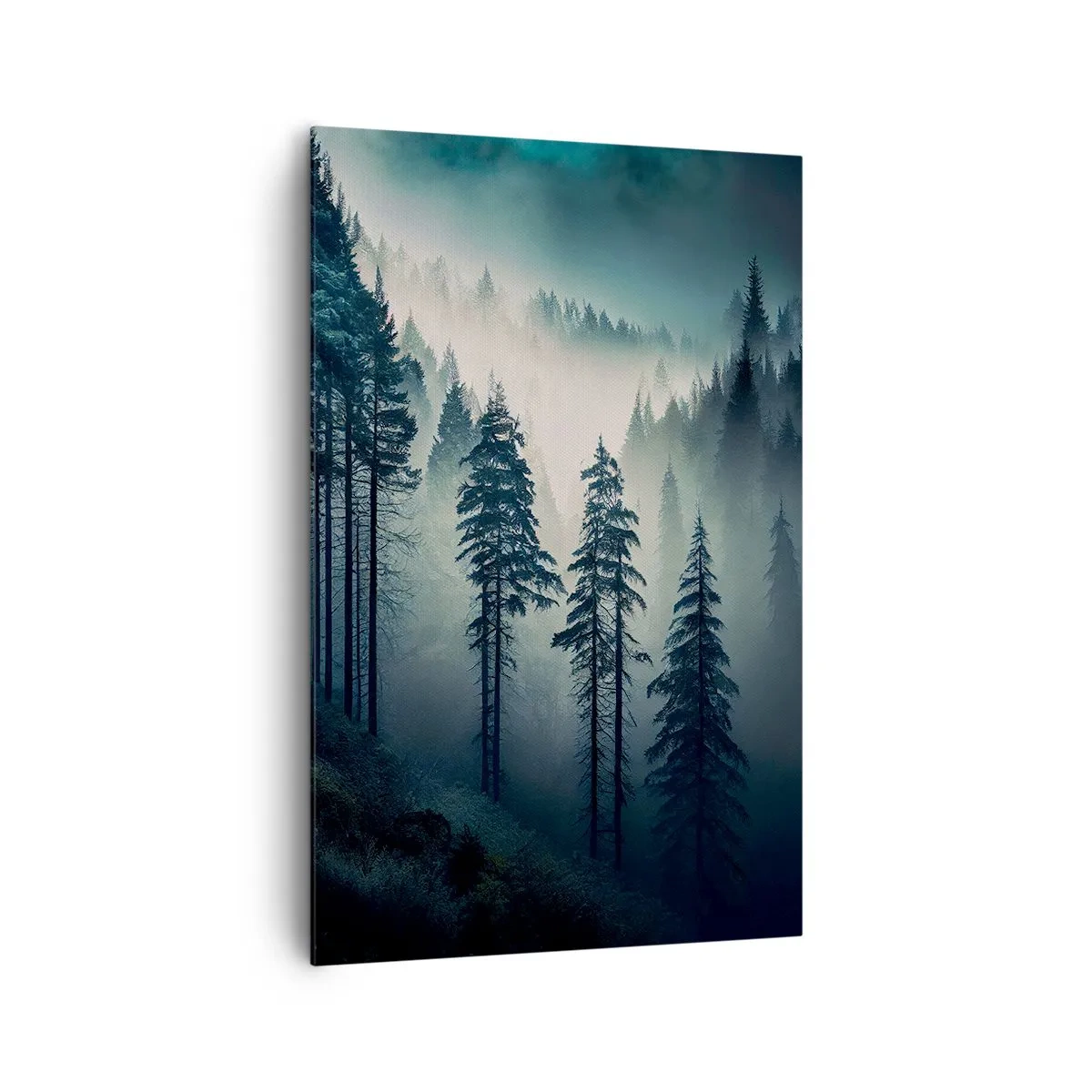 Lærredstryk - Billede på lærred - Morgen i bjergene - 80x120 cm