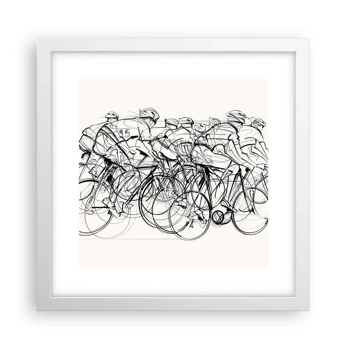 Plakat i hvid ramme - Sammen i et team - 30x30 cm