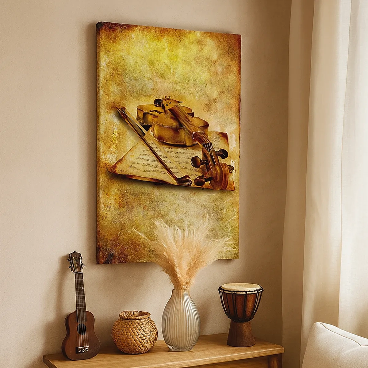 Lærredstryk - Billede på lærred - Virtuos søges omgående - 50x70 cm