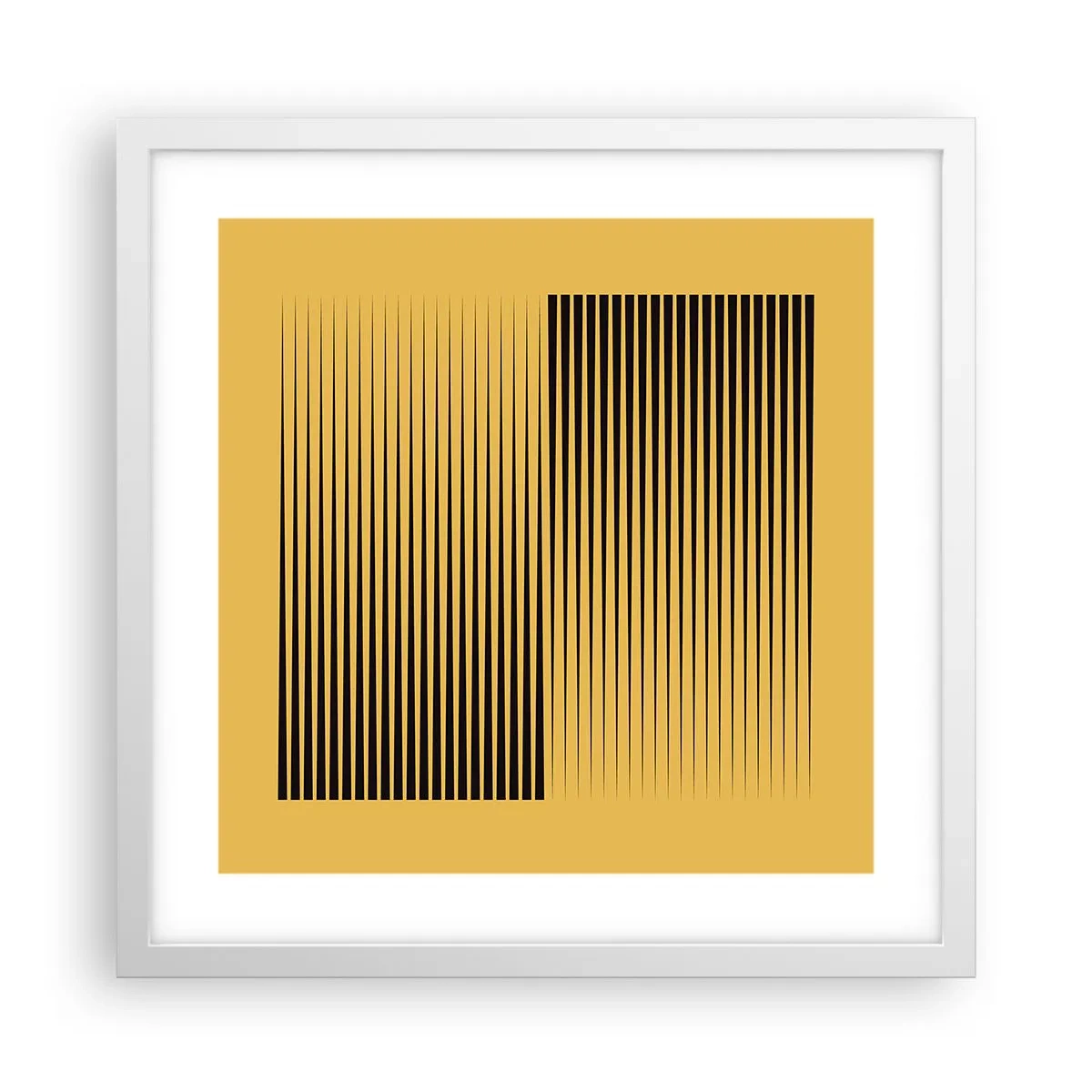 Plakat i hvid ramme - Modsætningernes kvadrat - 40x40 cm