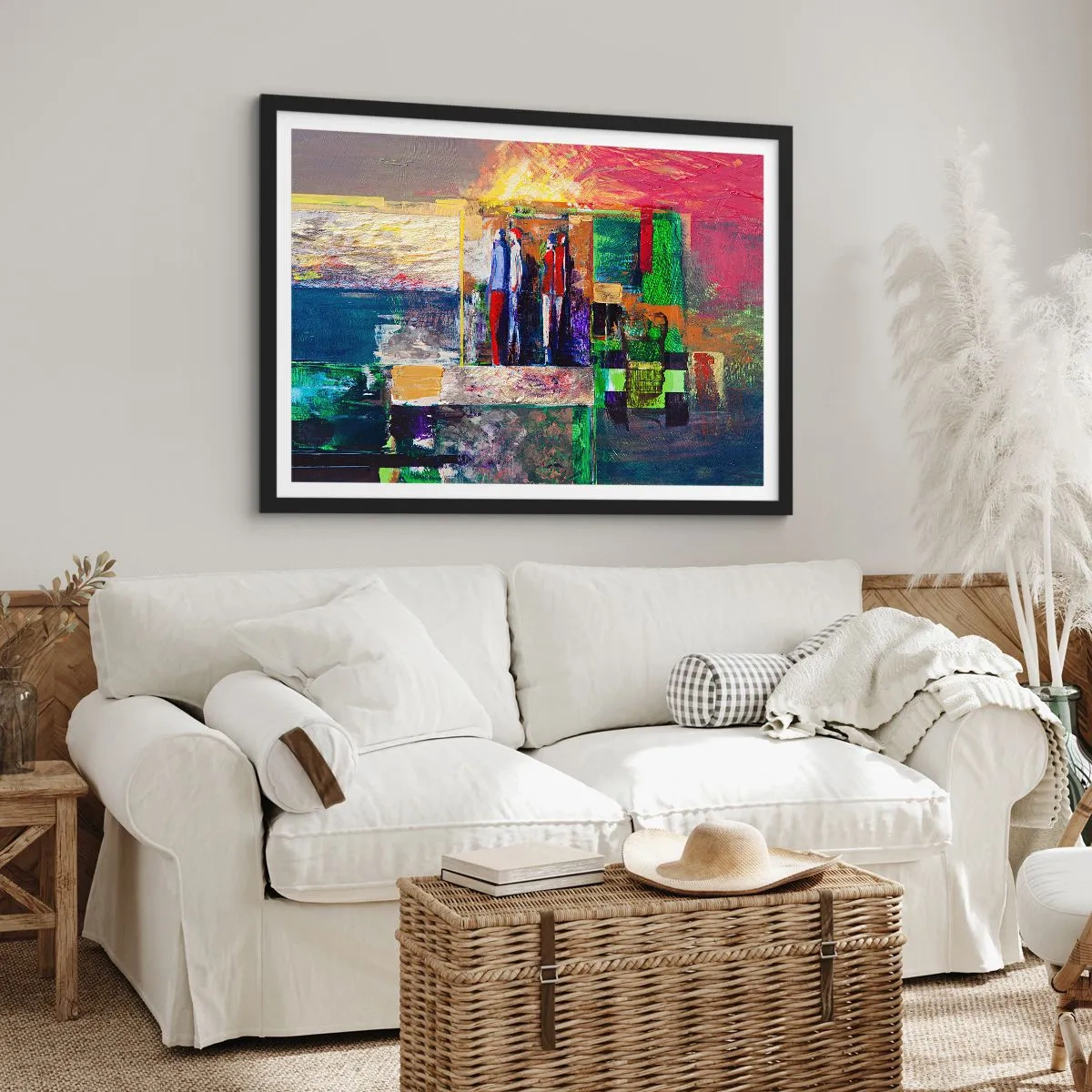 Plakat i sort ramme - Forhold og følelser - 100x70 cm