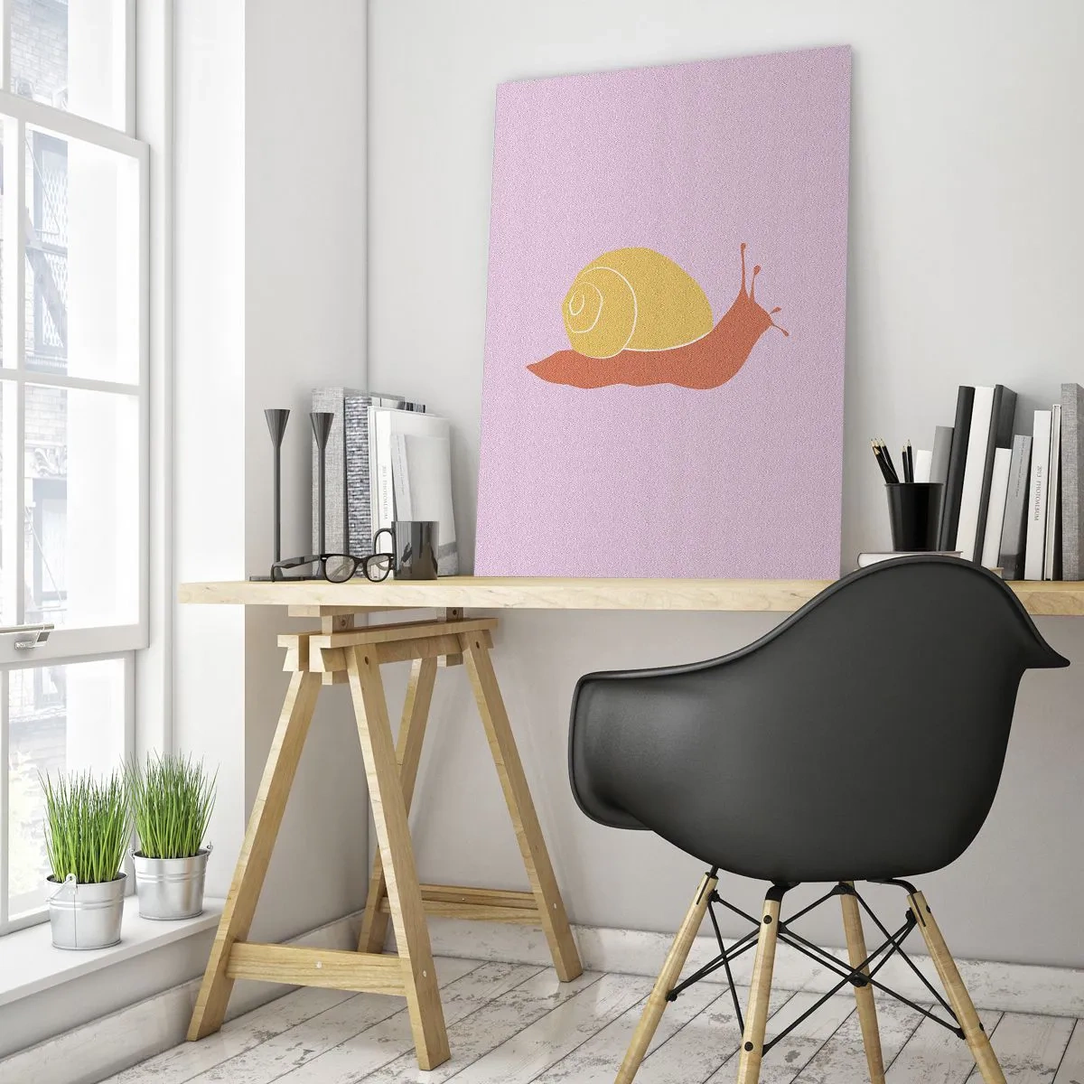 Billede på glas - Der er ingen hastværk - 80x120 cm