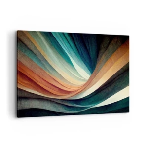 Lærredstryk - Billede på lærred - Vævet af farver - 120x80 cm