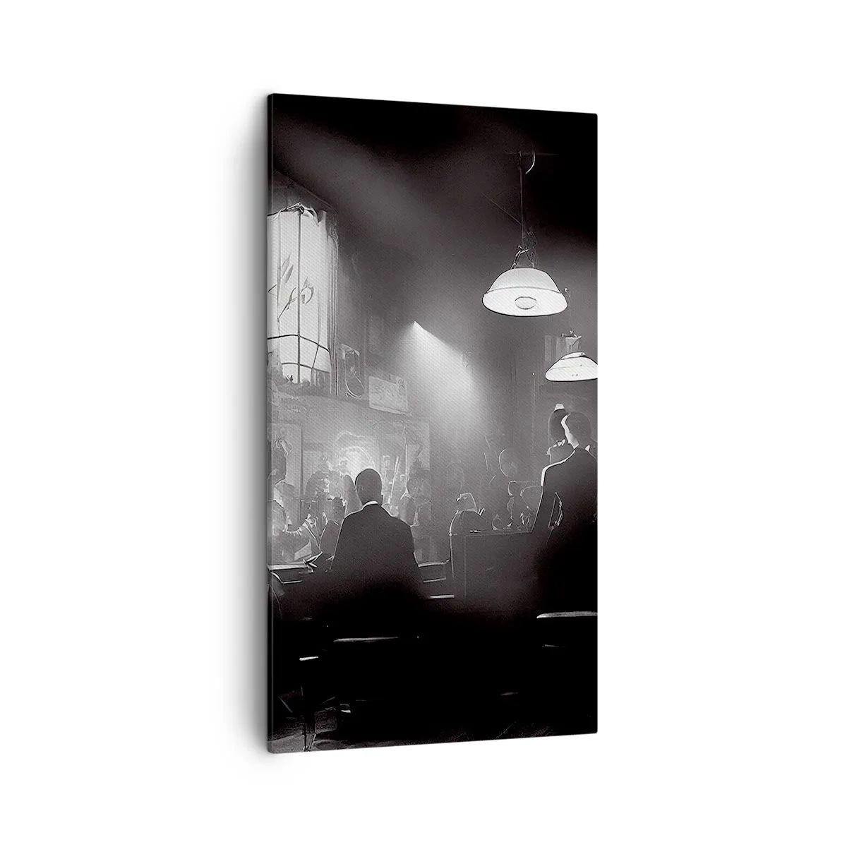Lærredstryk - Billede på lærred - I en jazzet stemning - 45x80 cm