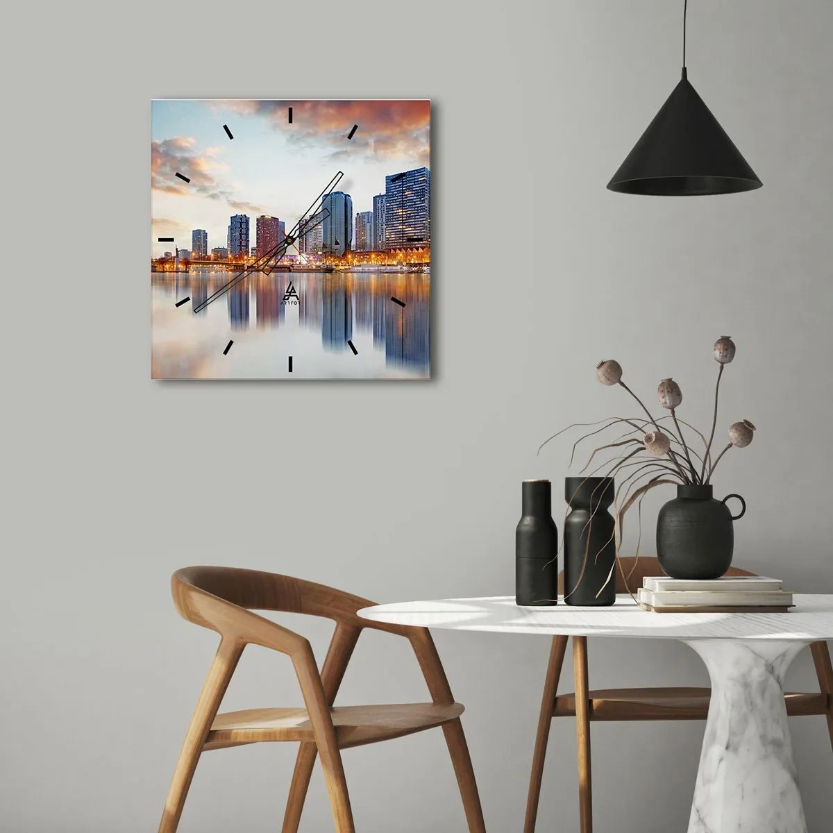 Vægur, Uret - Den monumentale ro i Paris - 40x40 cm