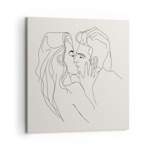 Lærredstryk - Billede på lærred - Forviklet i følelser - 60x60 cm