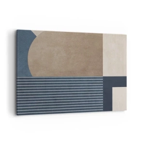 Lærredstryk - Billede på lærred - En komposition af enkelhed og rundhed - 100x70 cm