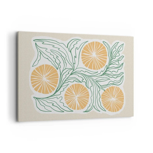 Lærredstryk - Billede på lærred - Etnisk med et strejf af abstraktion - 120x80 cm