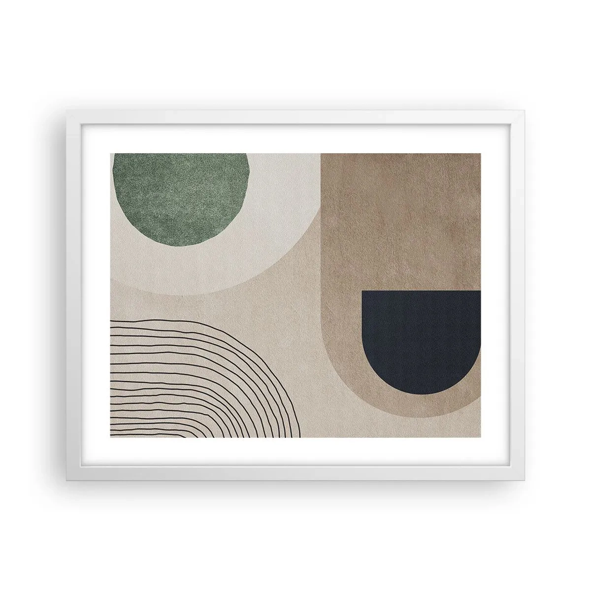 Plakat i hvid ramme - Blidheden i en oval - 50x40 cm