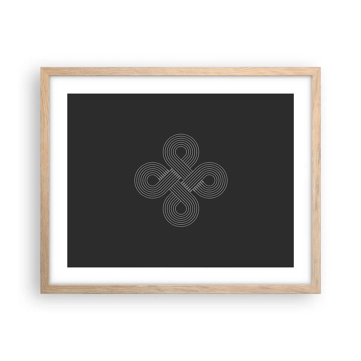 Plakat i ramme af lyst egetræ - I den keltiske ånd - 50x40 cm