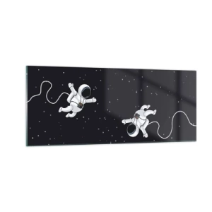 Billede på glas - Rummet vikler sig sammen - 100x40 cm