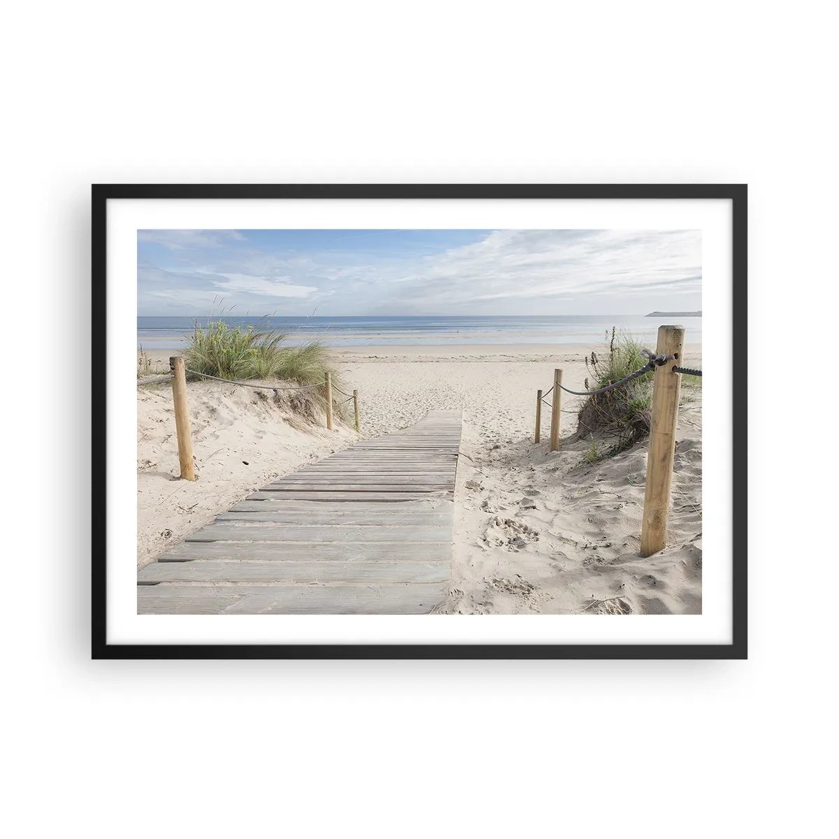 Plakat i sort ramme - Ud over horisonten - 70x50 cm