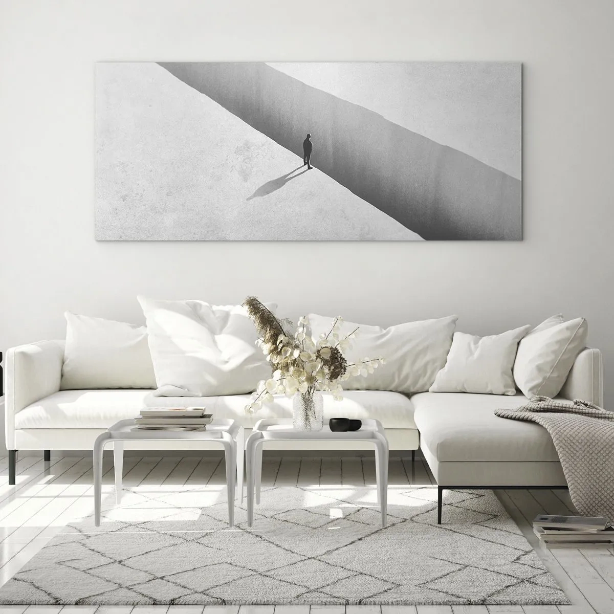 Billede på glas - Lys destination - 100x40 cm