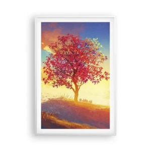 Plakat i hvid ramme - Pilgrim på bestemmelsesstedet - 61x91 cm