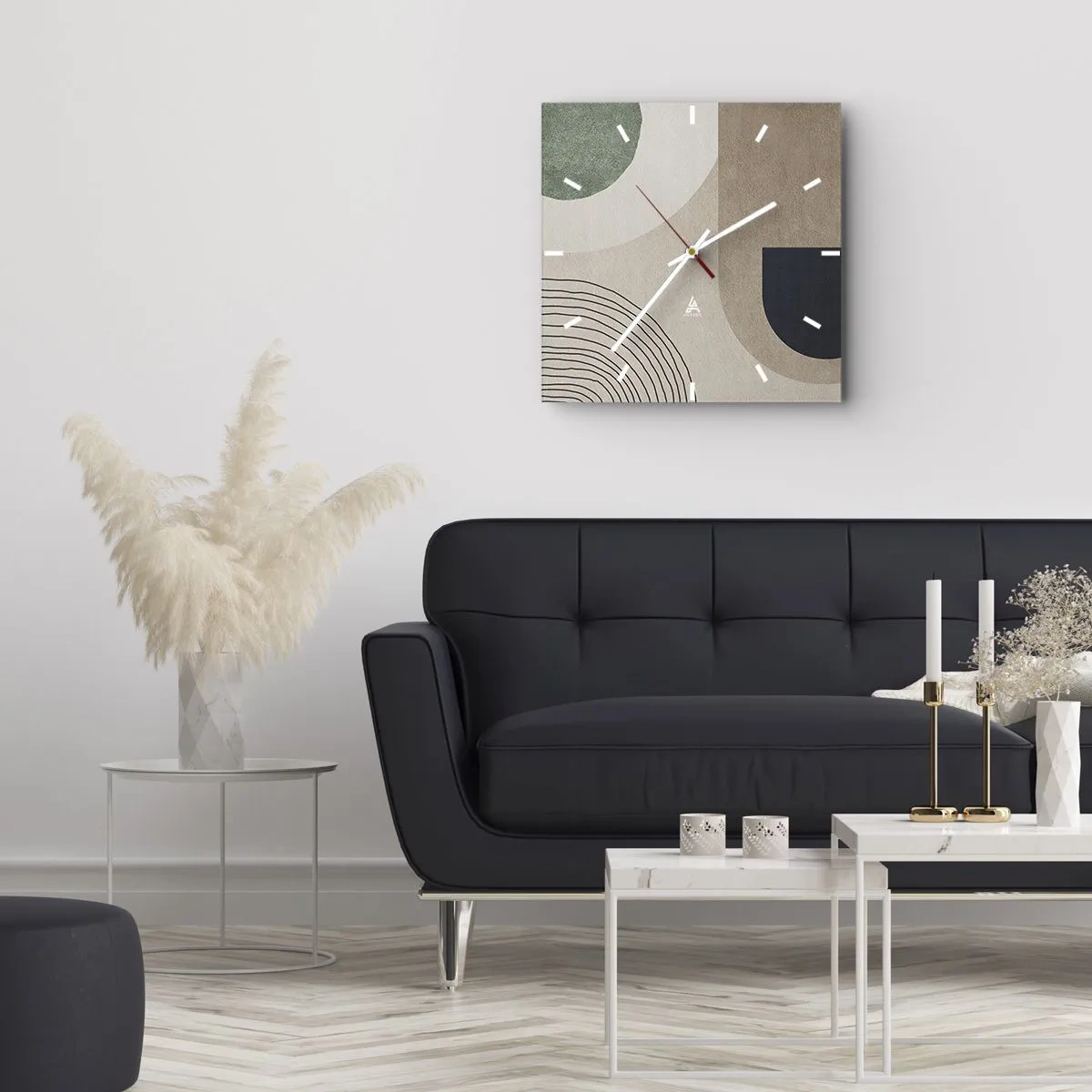 Vægur, Uret - Blidheden i en oval - 40x40 cm