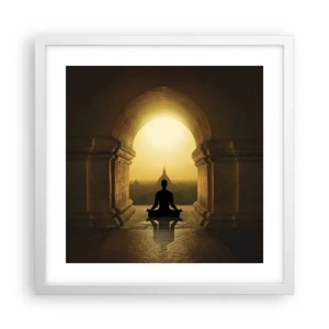 Plakat i hvid ramme - Fuldkommen harmoni - 40x40 cm