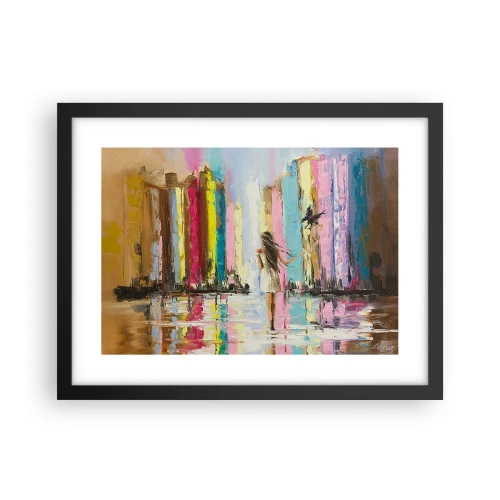 Plakat i sort ramme - Følg mig - 40x30 cm