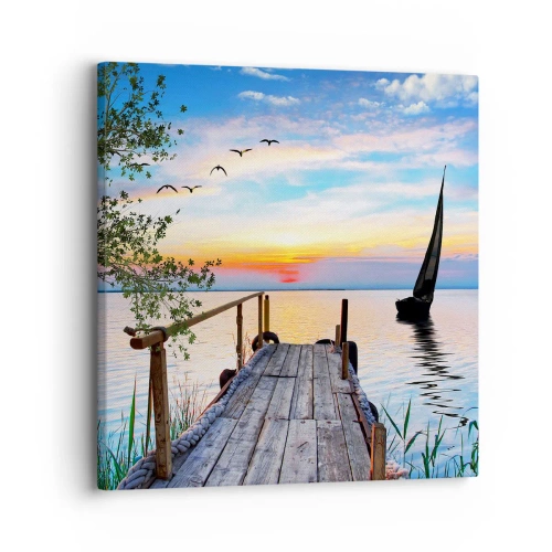 Lærredstryk - Billede på lærred - Godaften - 30x30 cm