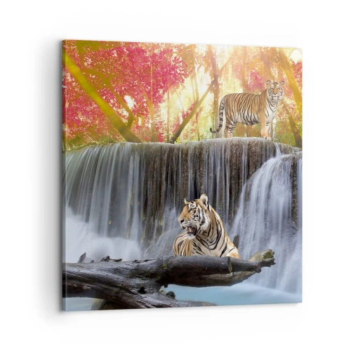 Lærredstryk - Billede på lærred - Surrealistisk landskab - 60x60 cm