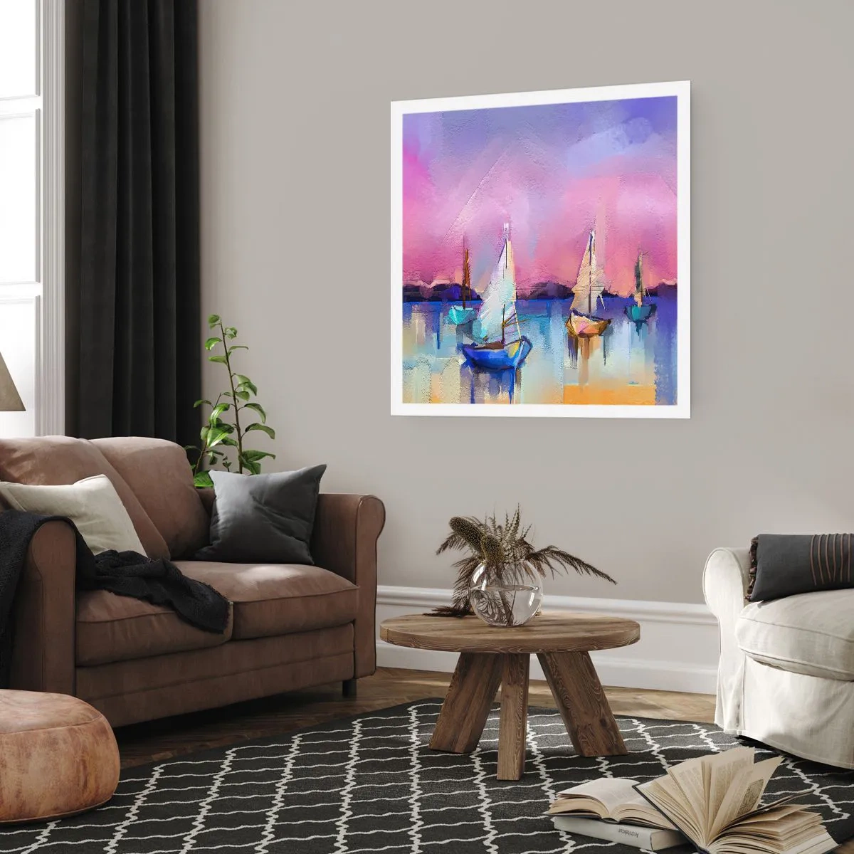 Plakat - Retning: brede farvande - 60x60 cm