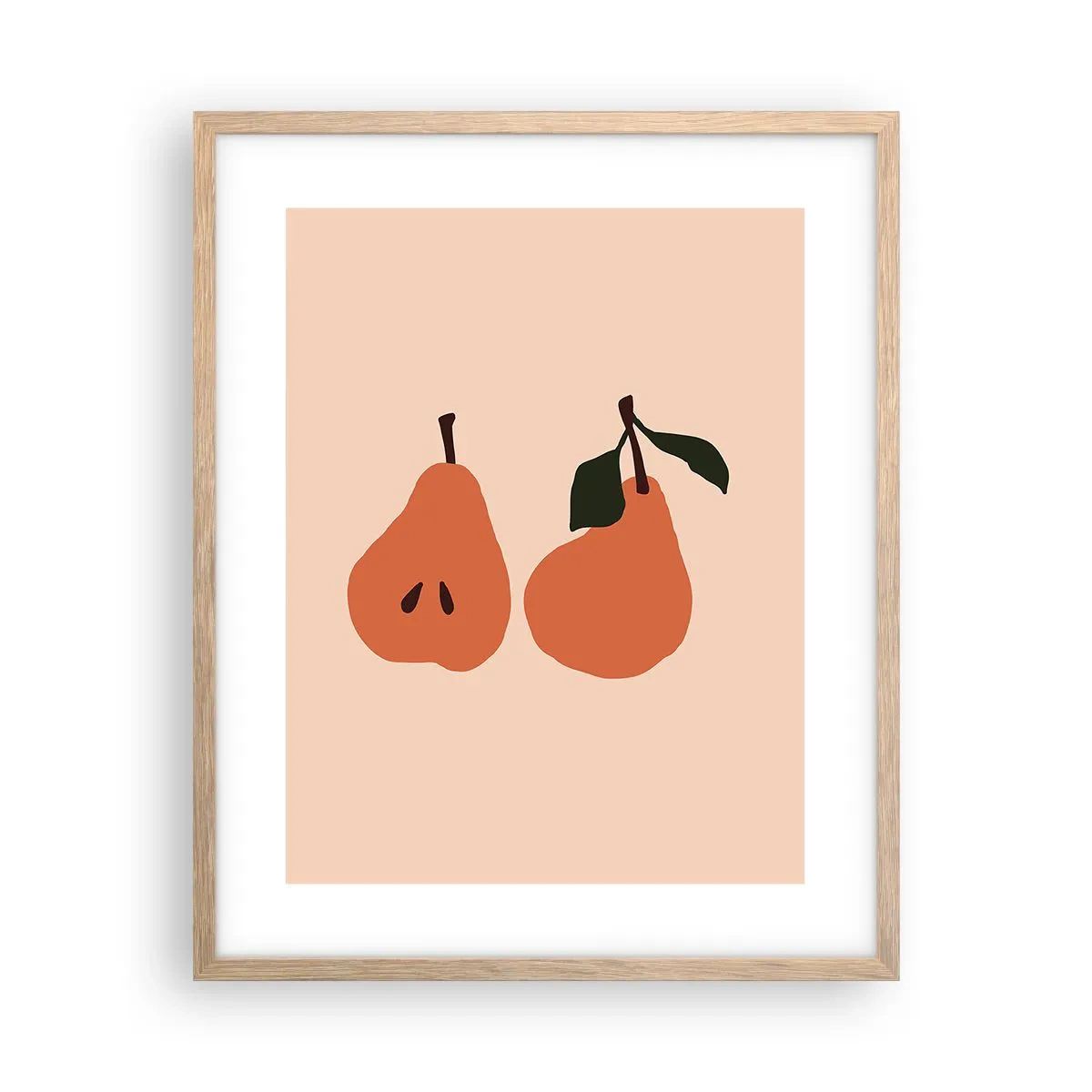 Plakat i ramme af lyst egetræ - Sødmen selv - 40x50 cm