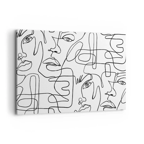 Lærredstryk - Billede på lærred - I sammenfiltrede følelser - 120x80 cm