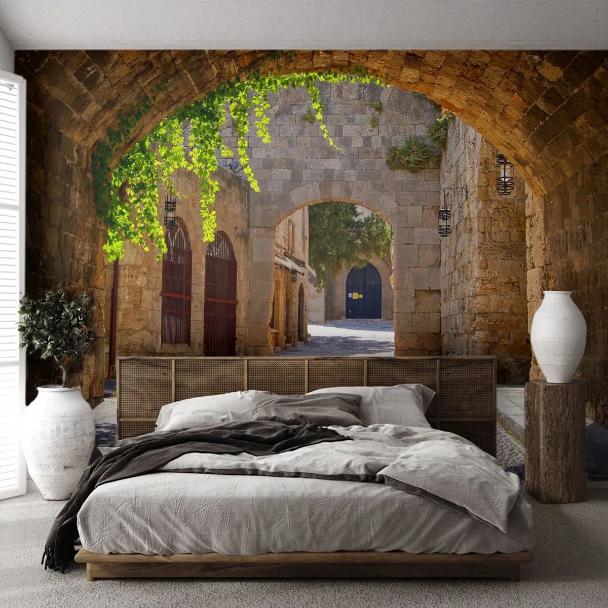 Fototapet Premium Sand - Et optog vil snart dukke op - Arkitektur, By, Gyde - 100x70 cm