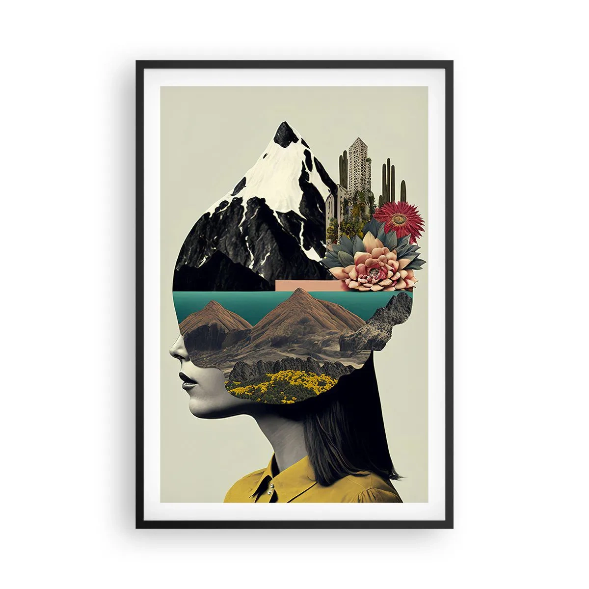 Plakat i sort ramme - Kvinden - altid et mysterium - 61x91 cm