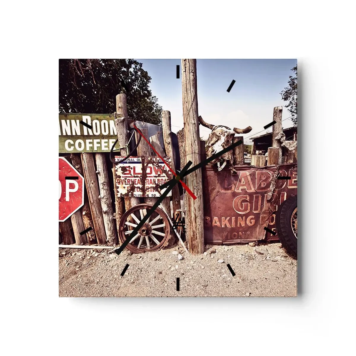 Vægur, Uret - Og tiden er stoppet - 40x40 cm