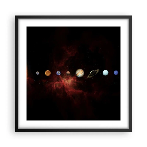 Plakat i sort ramme - Vores nabolag - 50x50 cm