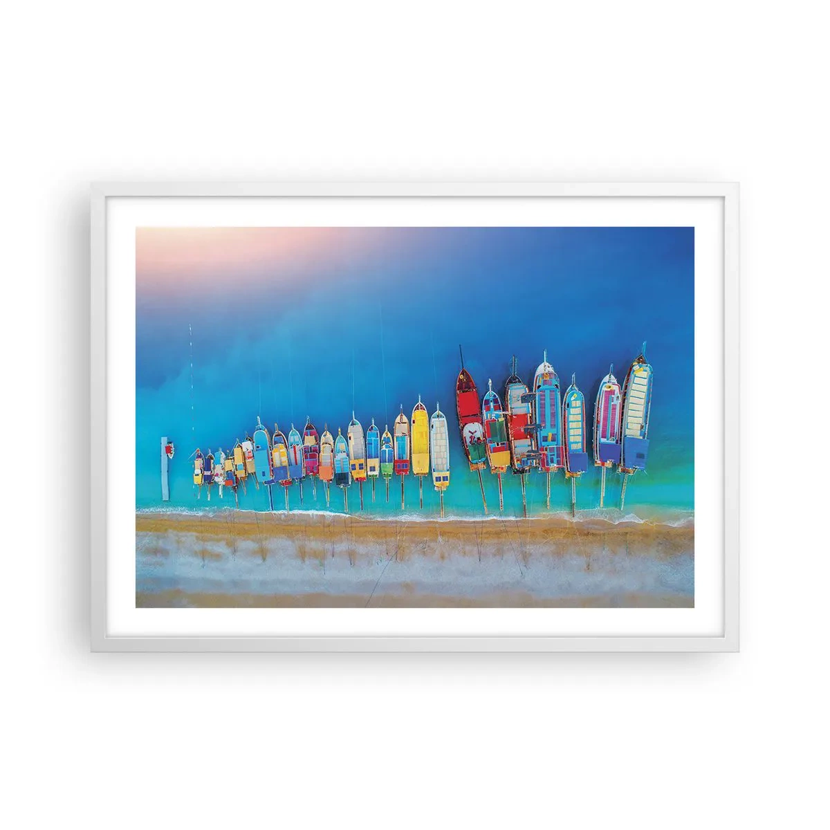 Plakat i hvid ramme - Fra et fugleperspektiv - 70x50 cm